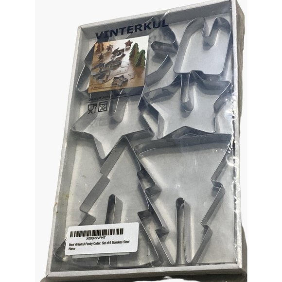 IKEA Vinterkul Pastry Cutter 6 Mixed Shapes Stainless Steel Christmas 2013 - Picture 1 of 4
